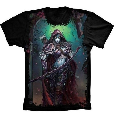 Camiseta Estilosa 3d Fullprint -  Gamer Wof Sylvanas