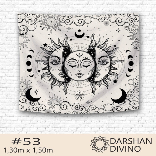 Imagen 4 de 7 de Lona Tapiz Arte Tarot Astrologia 1,30x1,50m Darshan Divino