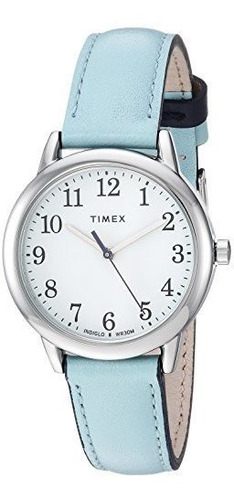 Timex - Reloj De Pulsera De Cuero Facil De Leer Para Mujer D