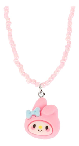 Collar My Melody Sanrio Accesorios Para Niña Color Morado Colgante Dije Personajes Kitty