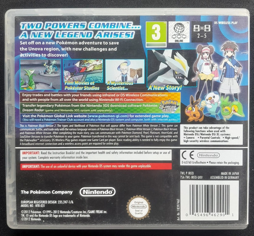 Pokémon Black Version 2 Nintendo Ds Nds (pal Inglés)completo (Usado)