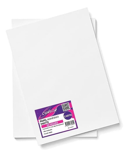 Imagen 1 de 5 de Papel Autoadhesivo Todo Tipo De Impresora Carta 50 Hojas