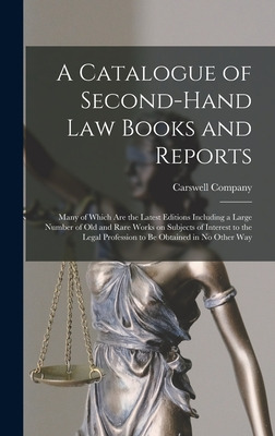 Libro A Catalogue Of Second-hand Law Books And Reports [m...