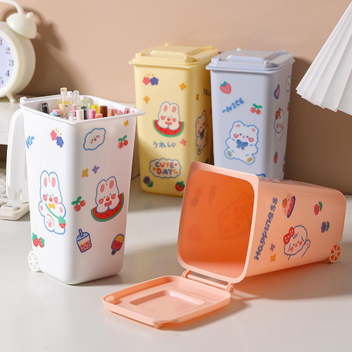 Mini Papelera Cubo De Basura Cubo De Basura Para Mesita Azul