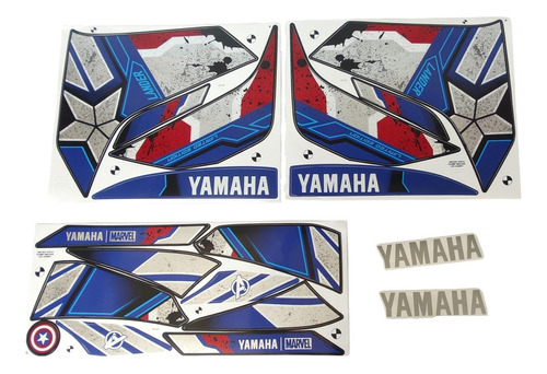 Jogo De Faixas Yamaha Lander 250 Capitão América 21/24 Lbm