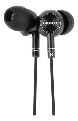 Auriculares 3.5mm Aiwa Awf1 Ergonómicos Negro