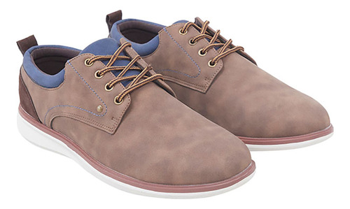 Zapato Hombre Cordones Color Café Corona