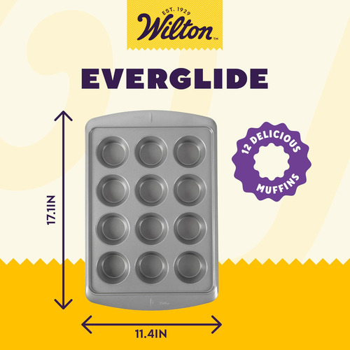 Pan De Muffins Wilton Ever Glide: Disfrute De Muffins Ideal