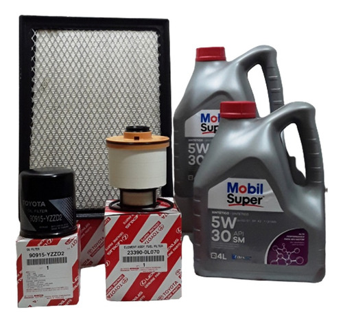 Kit 4 Filtrostoyota Hilux 2.4 2.8 Año 2020 Origi+aceite 5w30