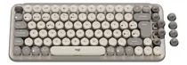 Comprar Teclado Mecánico Inalámbrico Bt Logitech Pop Keys Mist Color del teclado Beige