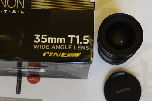 Lente Rokinon 35mm 1.5 Cine Para Canon Sony Adaptador Incldo