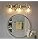 Lámpara 3 Luces Baño Aplique Pared Vidrio Transparente E26