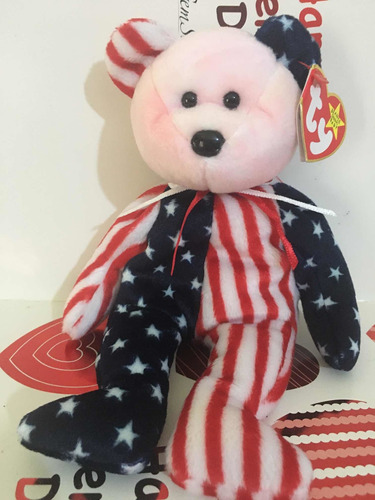 Peluche Ty  Oso Bandera Americana Original De 22 Cm (cj 30)