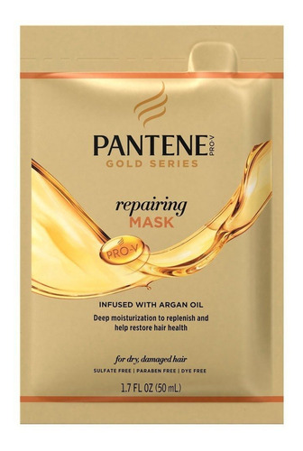 Pantene Gold Series Máscara Reparación 1,7 onza Packette (10