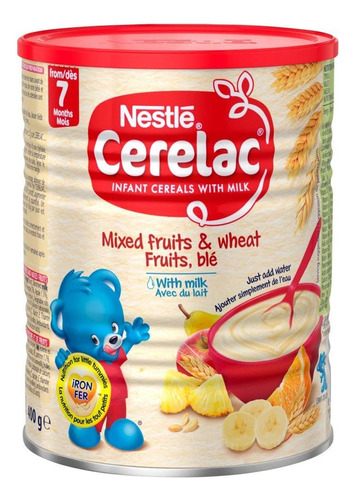 Nestle Cerelac, Frutas Mixtas Y Trigo Con Leche, Lata De 14.