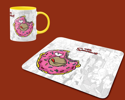 Taza Y Mouse Pad Simpson