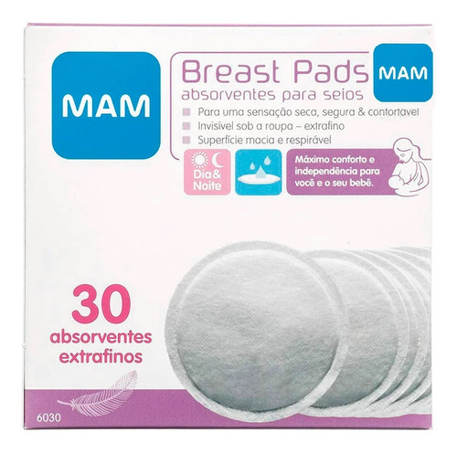 Imagem 3 de 4 de Absorvente Para Seios 30uni. - Mam