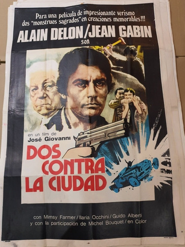 Afiche Cine Original1448-dos Contra La Ciudad- Delon - Gabin