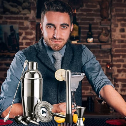 Juego De 7 Cocteleras De 24 Onzas, Kit De Barman