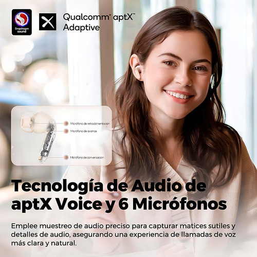 Auriculares Inalámbricos Soundpeats Air4 Pro Bluetooth Cream