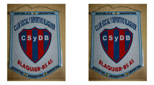 Banderin Mediano 27cm Club Social Y Deportivo Blaquier