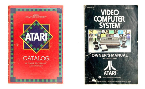 Atari Owner's Manual Y Atari Catalog Originales 1978 / 1982