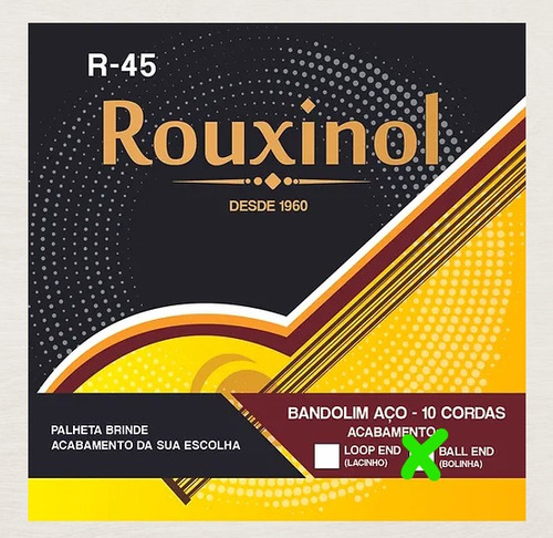 Encordoamento Rouxinol Para Bandolim - R45-be Pacote Com 3