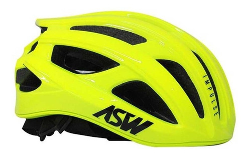 Capacete Asw Bike Impulse Amarelo Fluor In Mold Ciclismo