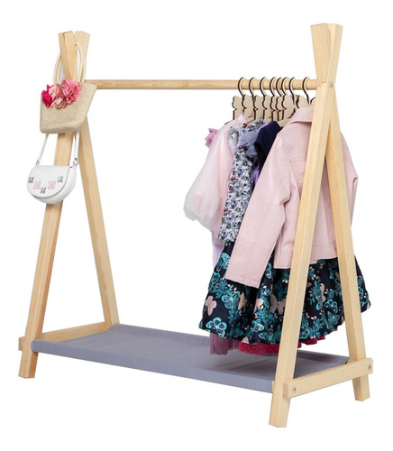 Perchero Colgador Ropa Organizador Closet Armable Madera