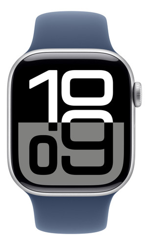 Apple Watch S10 Gps + Cellular 42mm M/l Aluminio Color Plata Plata Correa Deportiva Azul Denim Color Plata