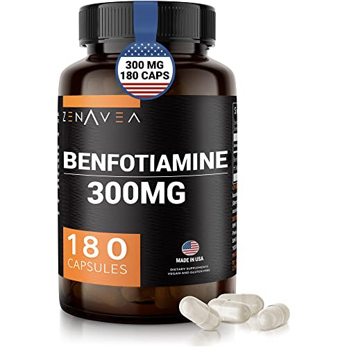 Zenavea Benfotiamine 300mg - Benfotiamine B1 - 180 D652t