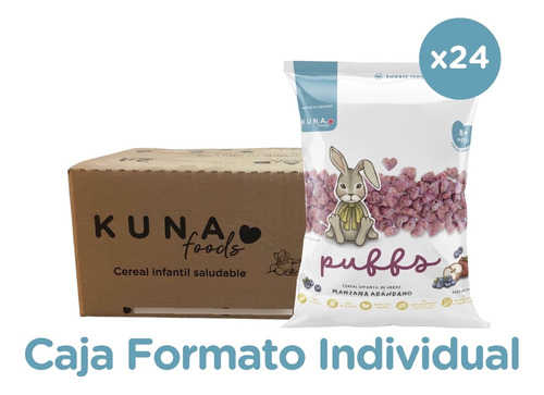 Kuna Foods Caja Individual Puffs Manzana Arándano