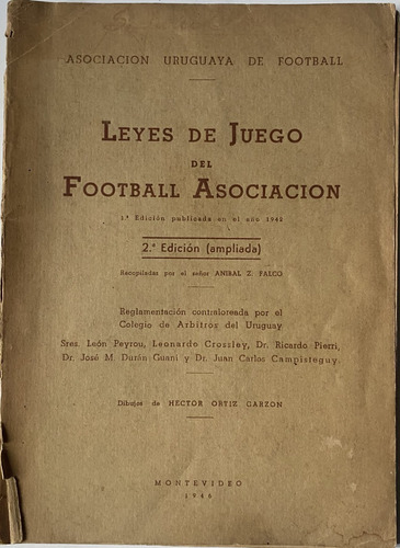 Leyes De Juego Del Football Asociación, 1946, 110 Pág, Cf3