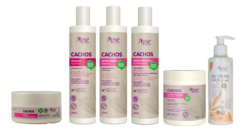 Apse Cachos Kit Completo 5 Itens + Bb Cream Fresh