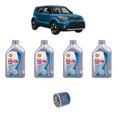 Kit Troca De Oleo Kia Soul 1.6 16v 2009 Em Diante