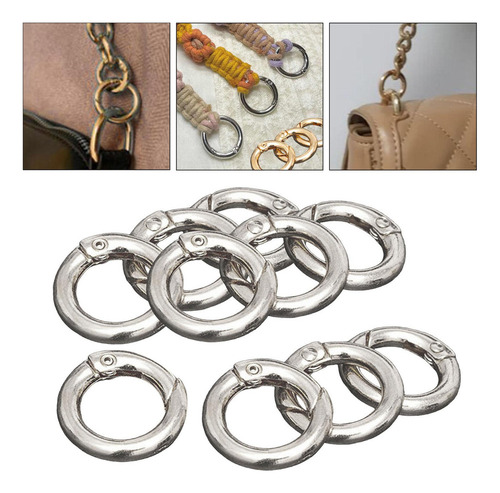 2 X 10 Ganchos Redondos Con Resorte, Clip For Argenta 20mm