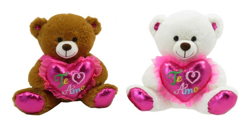 Peluche Oso Con Corazón Bordado Te Amo Woody Toys 30cm