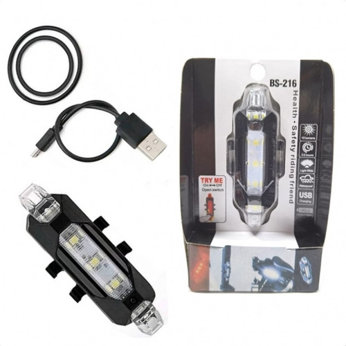 Luz Led Trasera Recargable Para Bicicleta