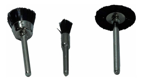 Set 3 Cepillos Nylon Para Minitornos Tipo Dremel Ruhlmann