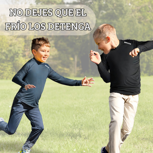 Remera Térmica + Pantalon Regalo Niños Manga Larga Frisada