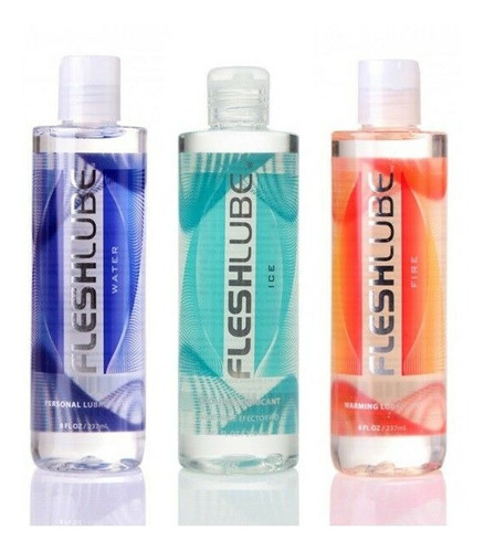 Lubricante Fleshlube Water, Fire, Ice, Slide Fleshlight 8oz Sabor WATER