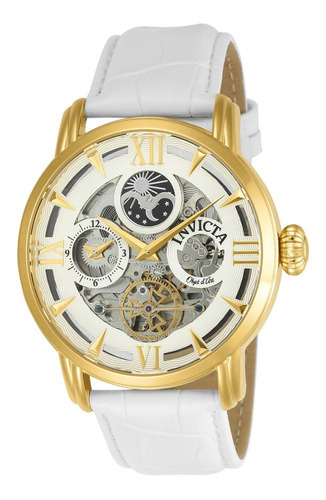 Reloj Invicta 22652 Blanco Hombres Automático Color Del Bisel Dorado