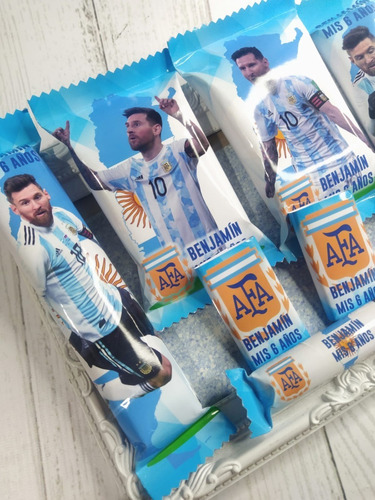 Golosinas Tematicas Messi Argentina Candy Bar 40 Golosinas