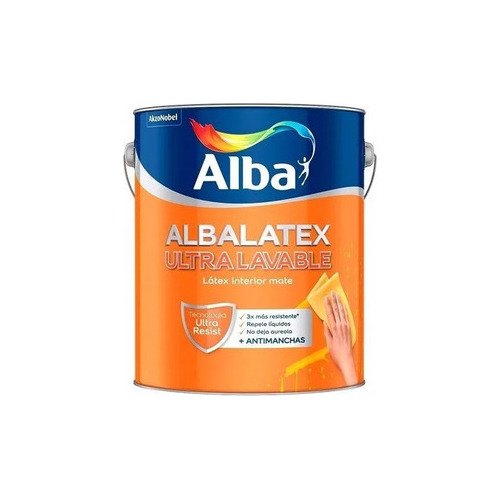 Albalatex Ultralavable Blanco Mate X 4 Lts Pintumm