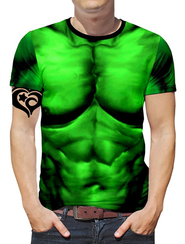 Camiseta Hulk Plus Size Masculina Blusa Roupas Herois