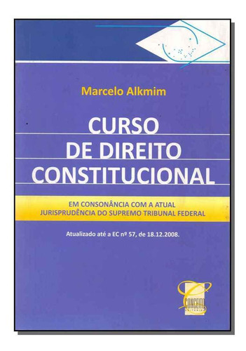 Curso De Direito Constitucional /09, De Alkmim, Marcelo. Editora Conceito Em Português