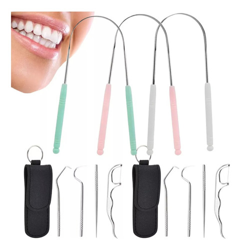 Cepillo Lengua Silicon Limpiador Lingual Limpieza Bucal Full Color 3 Limpia Lengua 2 Sets Limpia Dientes