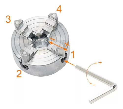 Taladradora Mini Lathe Chuck De 4 Mordazas