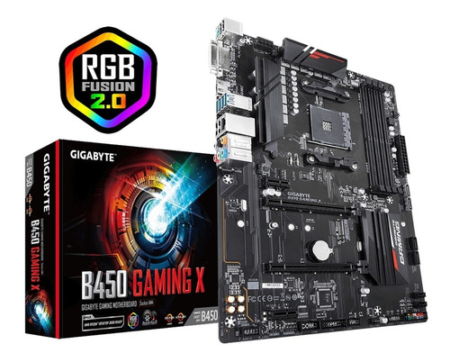 Tarjeta Madre Gigabyte B450 Gaming X Am4 Ddr4 Atx Rgb