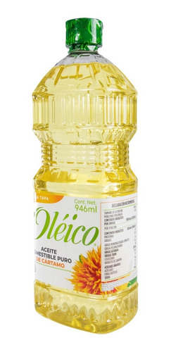 Imagen 2 de 8 de Aceite Oléico Puro De Cártamo 946 Ml